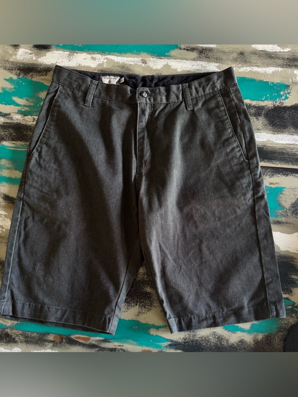 Volcom Men's Black Flat Front Shorts